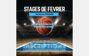 STAGE DE FEVRIER nés en 2010 et jusqu'en 2014 