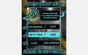 Tournoi Qualif Région U15